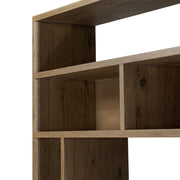 Oak Abstract Shelving Bookcase