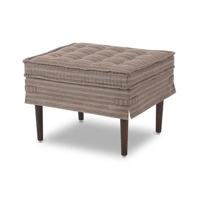 Brown Ash and Tan Ottoman