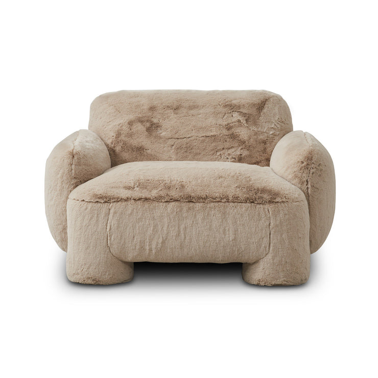 Soft Faux Fur Chair and a Half