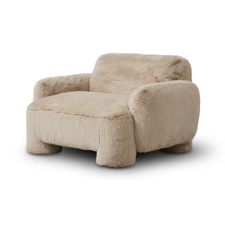 Soft Faux Fur Chair and a Half