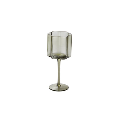 Green Floret Wine Glas