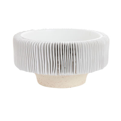 Abstract Two-Tone White Compote