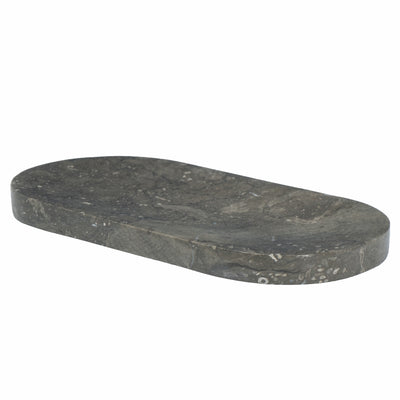 Charcoal Marble Oval Tray