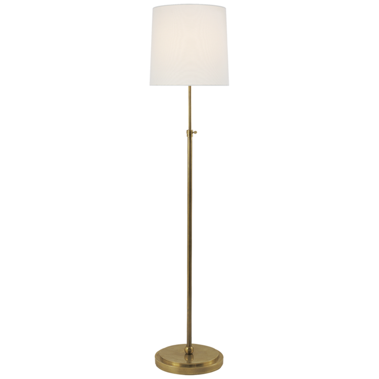 Adjustable Height Antique Brass Floor Lamp