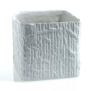White Linen Ceramic Cube
