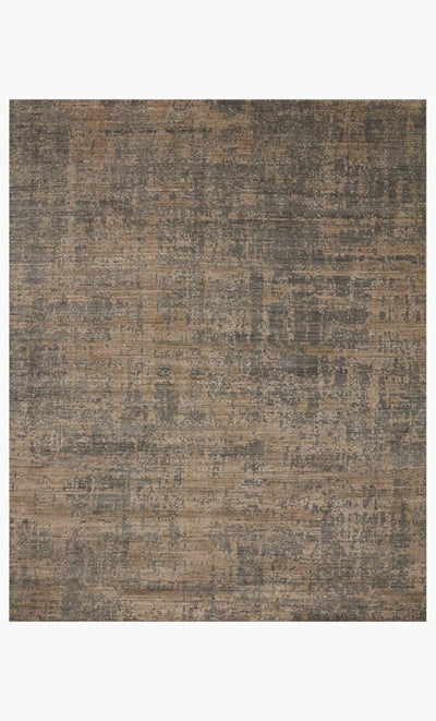 5'6"x 8'6" Charcoal and Taupe Rug