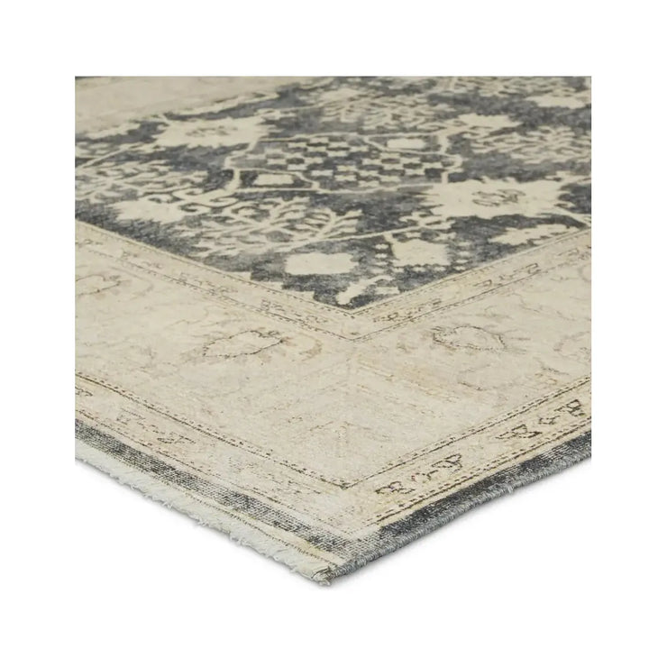 6' x 9' Beige and Grey Patterned Rug