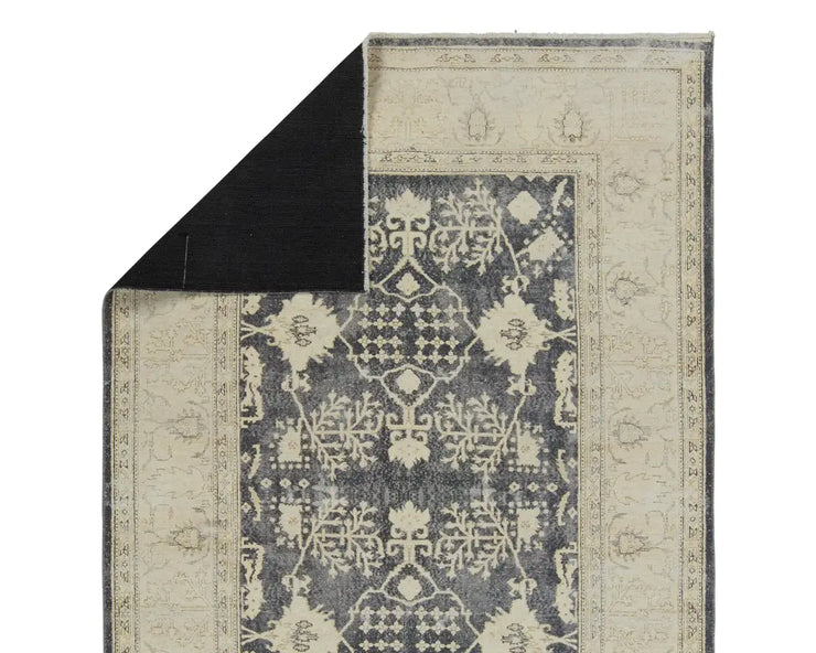 6' x 9' Beige and Grey Patterned Rug