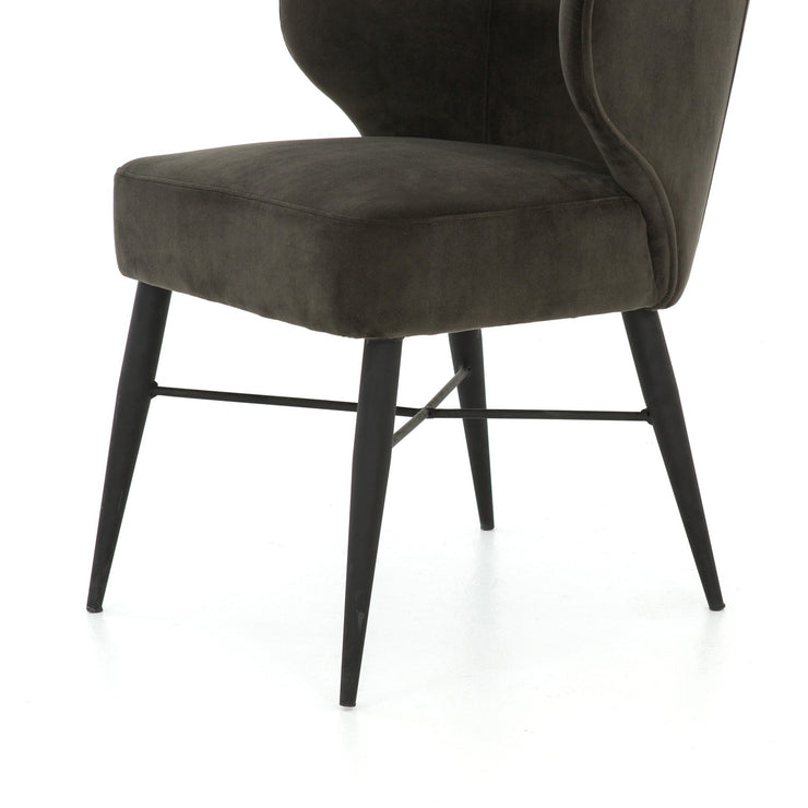 Smoke Velvet Dining Chair