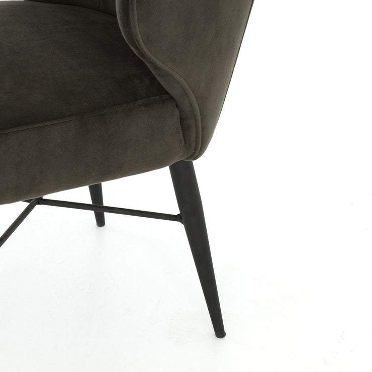 Smoke Velvet Dining Chair