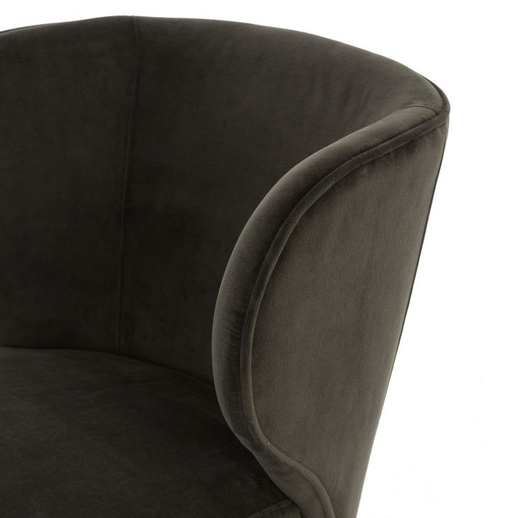 Smoke Velvet Dining Chair