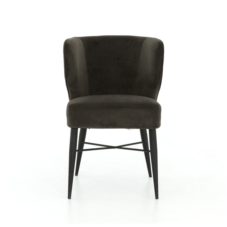 Smoke Velvet Dining Chair