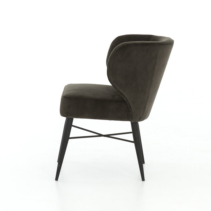 Smoke Velvet Dining Chair