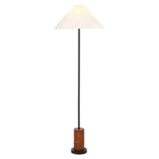 Wood Base and Iron Floor Lamp