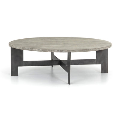 48" Round Neutral Charcoal Coffee Table