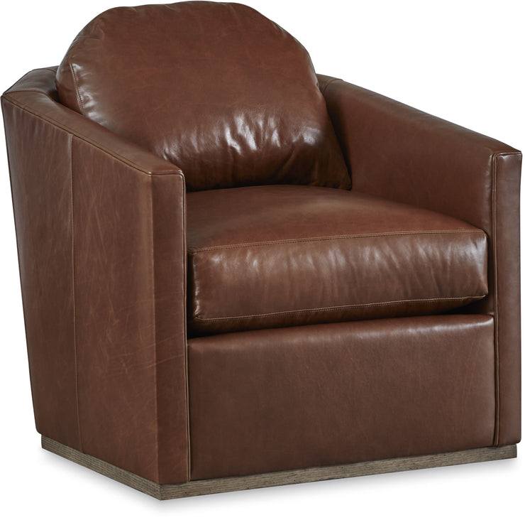 Cigar Leather Swivel Chair
