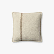 18" Natural Tan Textured Throw Pillow