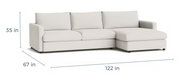 2 Piece Sectional with Chaise