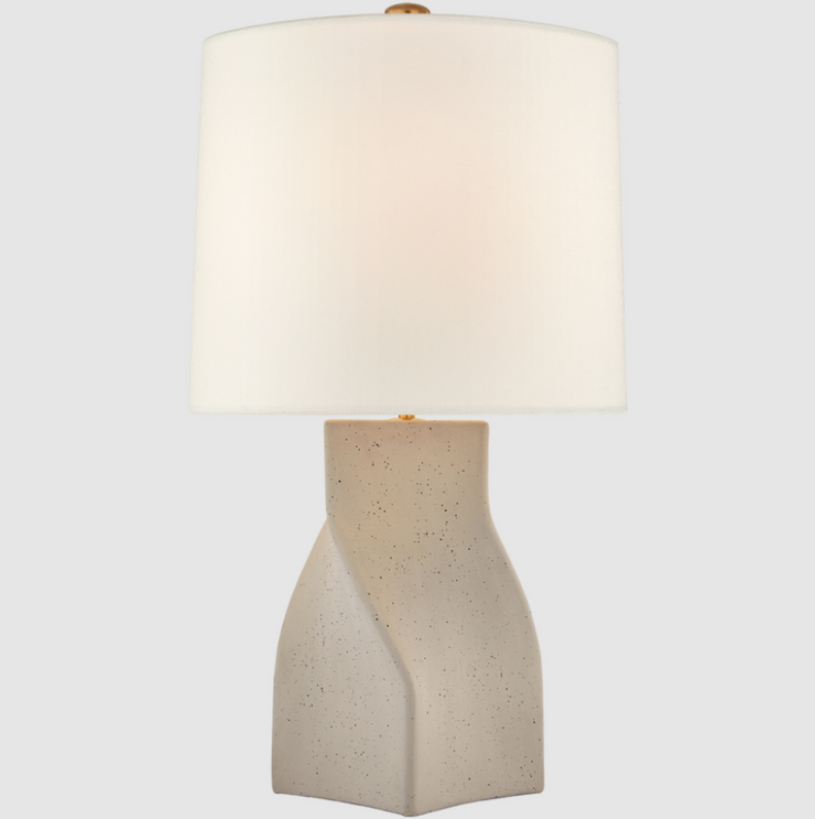 Light Gray Twist Body Table Lamp