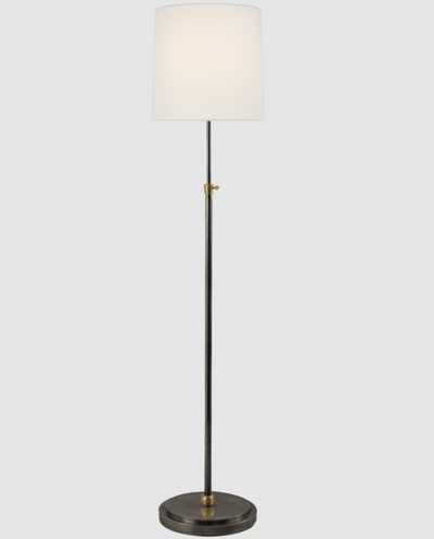 Bronze and Brass Round Floor Lamp