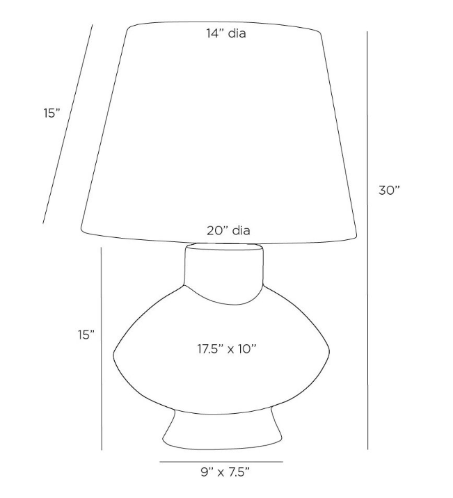 Organic Speckled Ceramic Table Lamp