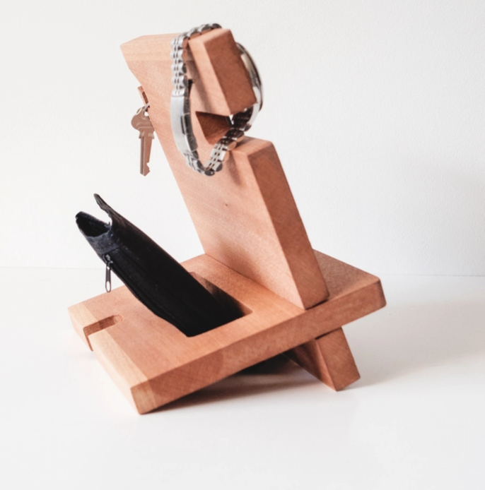 Compact Wooden Docking Station