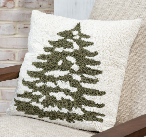 18" Crochet Tree Throw Pillow