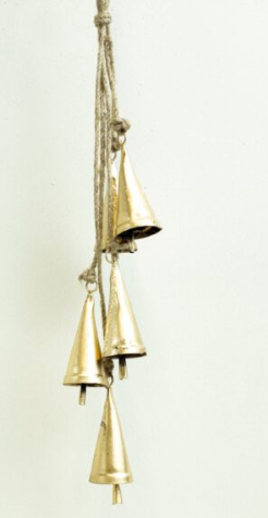 Bundle of Hanging Gold Cowbells