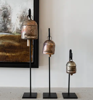 Vintage Bells with Iron Stands