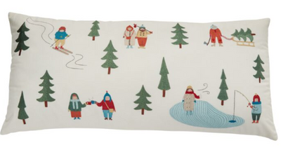 30" x 14" Villagers Lumbar Pillow