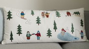 30" x 14" Villagers Lumbar Pillow