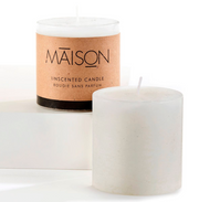 White Rustic Pillar Candle