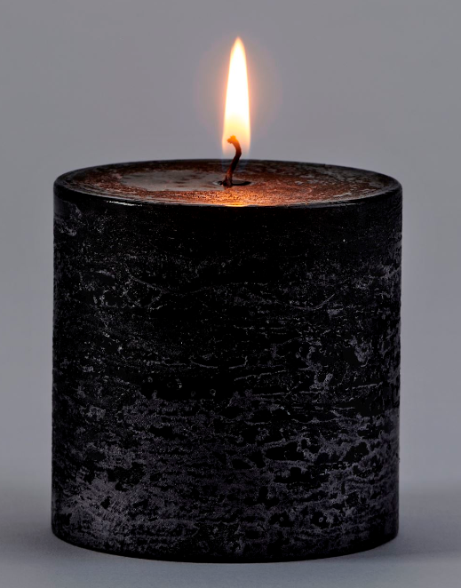 Black Rustic Pillar Candle