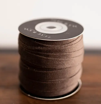 Brown Velvet Ribbon Spool