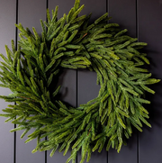 Norfolk Pine Real Faux Christmas Wreath