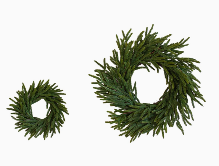 Norfolk Pine Real Faux Christmas Wreath