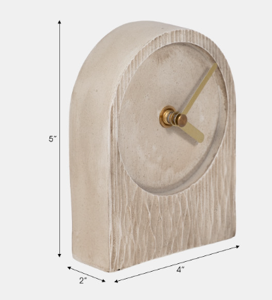 5" Arch Table Clock