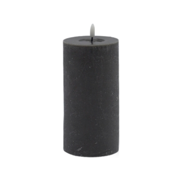 Large Gray Flameless Candle Pillar