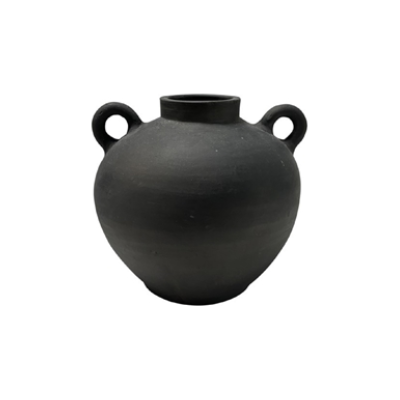 Black Terracotta Jug Vase