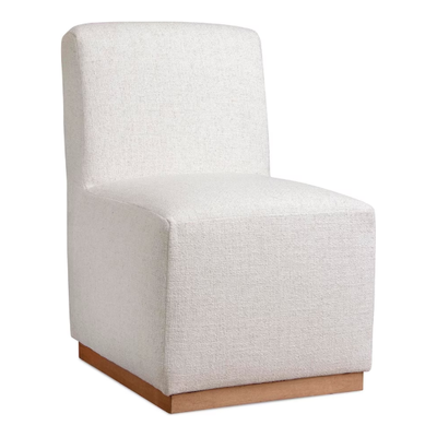 Custom Armless Upholstered Chair w/ Casters