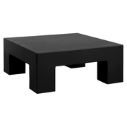 40" Black Concrete Coffee Table