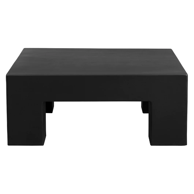 40" Black Concrete Coffee Table