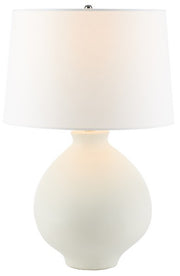 Organic White Ceramic Table Lamp