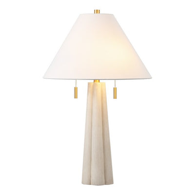 White Tapered Bubble Base Lamp