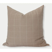 20x20" Tan Plaid Pillow