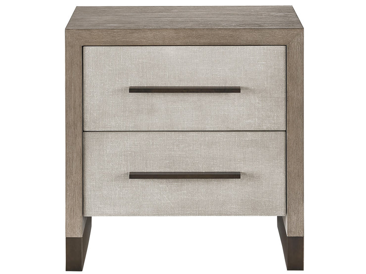 Taupe Linen Night Stand