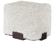 Faux Fur Ottoman