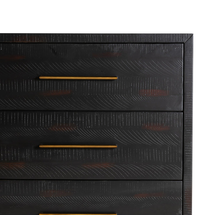 88" Black 9 Drawer Dresser