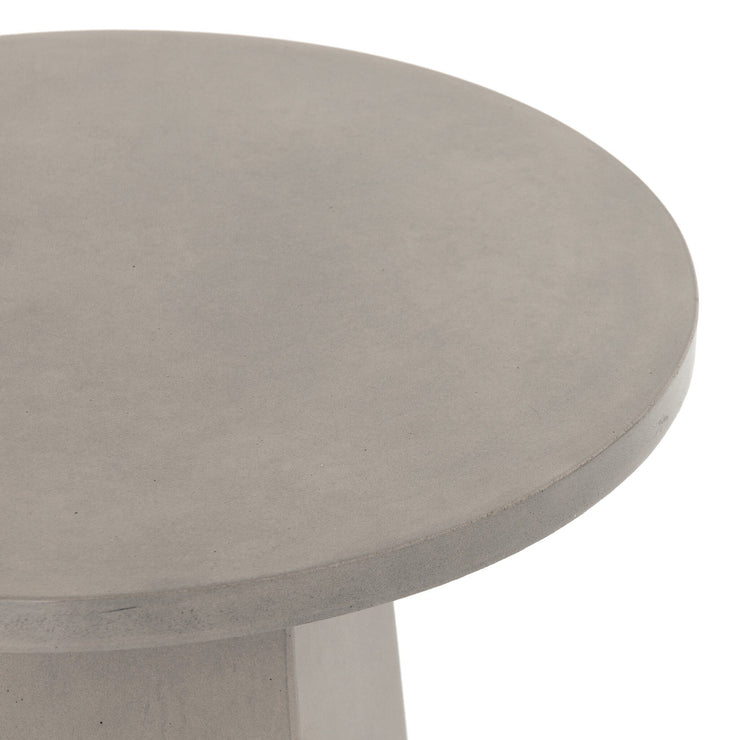 22" Grey Concrete Side Table