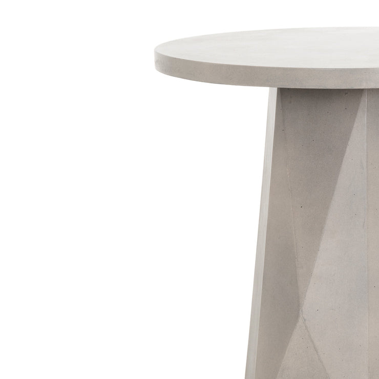 22" Grey Concrete Side Table